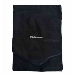 Yves Saint Laurent YSL Logo Dust Drawstring Bag Black 11 ” x 8 ” New